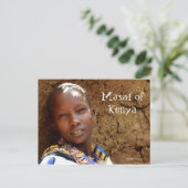 ケニアはがきのマサイウーマン ポストカード (スタンド正面)