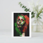 ケニアはがき – 芸術的ポートレート – 女性の世界 ポストカード (スタンド正面)