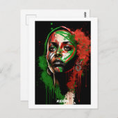 ケニアはがき – 芸術的ポートレート – 女性の世界 ポストカード (正面/裏面)