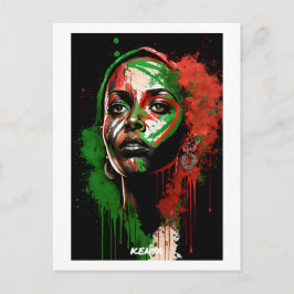 ケニアはがき – 芸術的ポートレート – 女性の世界 ポストカード