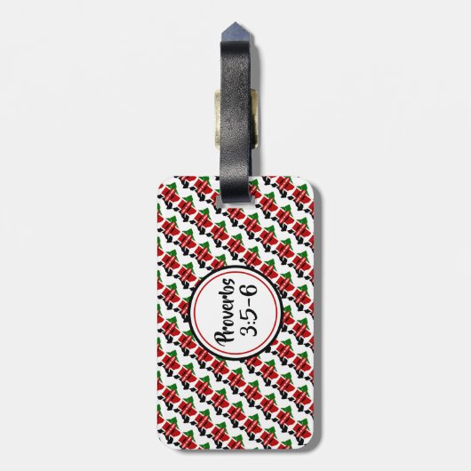 ケニアは主に信頼する箴言3荷物 ラゲッジタグ (裏面縦)