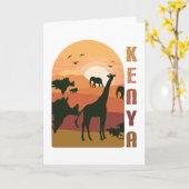 ケニアは素晴らしい カード (黄色い花)