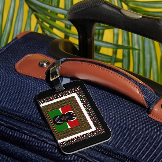 ケニアへようこそ。ケニアの美しい文字 ラゲッジタグ (正面インサイチュ1)