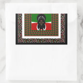 ケニアへようこそ。ケニアの美しい文字 長方形シール (バッグ)