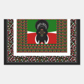 ケニアへようこそ。ケニアの美しい文字 長方形シール (正面)