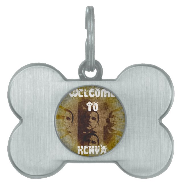 ケニアへようこそ ペットネームタグ (正面)