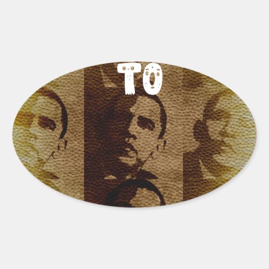 ケニアへようこそ 楕円形シール (正面)