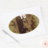 ケニアへようこそ 楕円形シール (封筒)