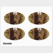 ケニアへようこそ 楕円形シール (シート)