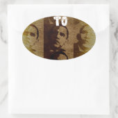 ケニアへようこそ 楕円形シール (バッグ)