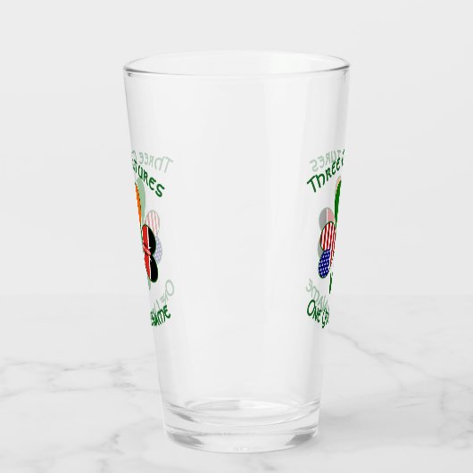 ケニアアイリッシュアメリカ国旗のシャムロパーソナライズされたック タンブラーグラス (左)