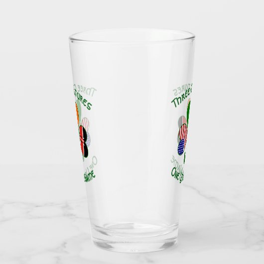 ケニアアイリッシュアメリカ国旗のシャムロパーソナライズされたック タンブラーグラス (右)