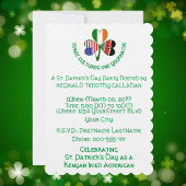 ケニアアイルランドUSA国旗のシャムロパーソナライズされたック 招待状