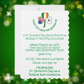 ケニアアイルランドUSA国旗のシャムロパーソナライズされたック 招待状