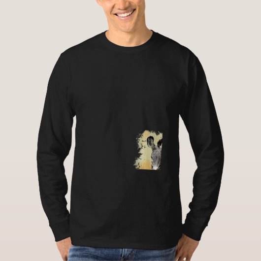 ケニアアフリカのシマウマ Tシャツ (正面)