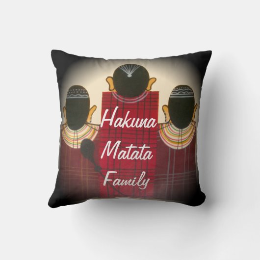 ケニアアフリカマサイ族ヴィンテージアート クッション (裏面)