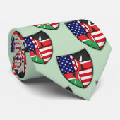 ケニアアメリカの盾の旗 ネクタイ (ロール)