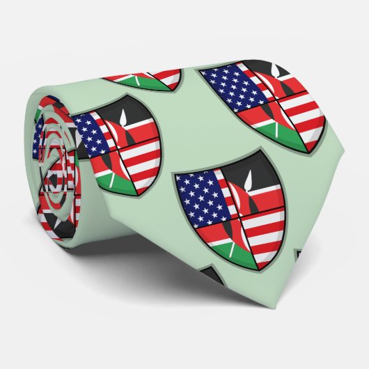 ケニアアメリカの盾の旗 ネクタイ (ロール)