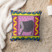 ケニアエレファントイエロー装飾用クッション クッション (ブランケット)