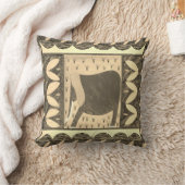 ケニアエレファントセピア装飾用クッション クッション (ブランケット)