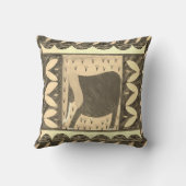 ケニアエレファントセピア装飾用クッション クッション (裏面)