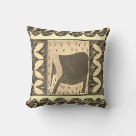 ケニアエレファントセピア装飾用クッション クッション