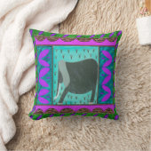ケニアエレファントバイオレット装飾用クッション クッション (ブランケット)