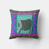 ケニアエレファントバイオレット装飾用クッション クッション (裏面)