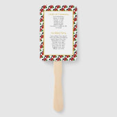 ケニアクリスチャンのカスタムウェディングプログラム ハンドファン (裏面)