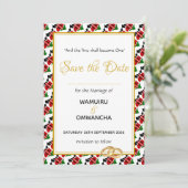 ケニアクリスチャンカスタムウェディングお祝い セーブザデート (スタンド正面)