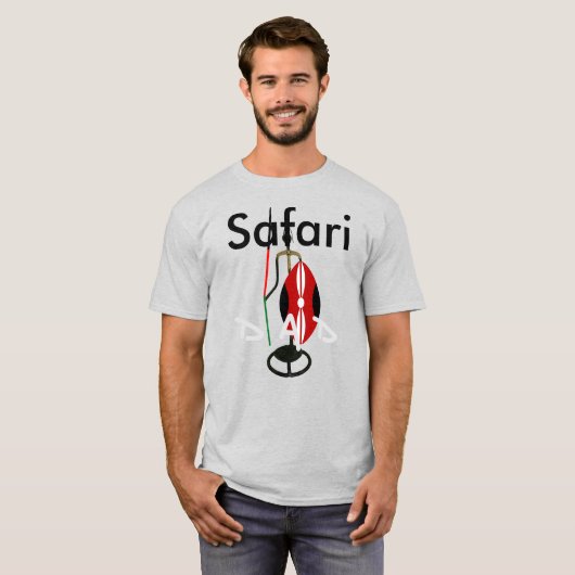 ケニアサファリパパハクナマタタパパのTシャツ Tシャツ (正面フル)