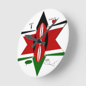 ケニアサファリ ラウンド壁時計 (傾斜)