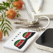 ケニアシェーカスタムズ文字&カラーキーチェーン キーホルダー (正面右)