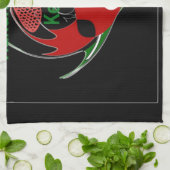 ケニアシールドデザイン:バタフライ国旗。 キッチンタオル (折り畳み)