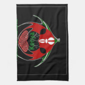 ケニアシールドデザイン:バタフライ国旗。 キッチンタオル (縦)