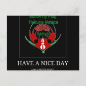 ケニアシールドデザイン:バタフライ国旗。 ポストカード (正面)