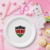 ケニアシールド国旗の紙プレート ペーパープレート (パーティー)