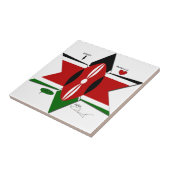 ケニアスター国立サファリ国旗の色のバケットリスト タイル (側面)