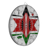 ケニアスター国立サファリ国旗の色のバケットリスト ダーツボード (正面左)