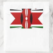 ケニアスター国立サファリ国旗の色のバケットリスト 長方形シール (バッグ)