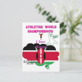 ケニアスポーツブーが大好き！ハクナマタタハガキ ポストカード (スタンド正面)