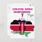 ケニアスポーツブーが大好き！ハクナマタタハガキ ポストカード (正面/裏面)