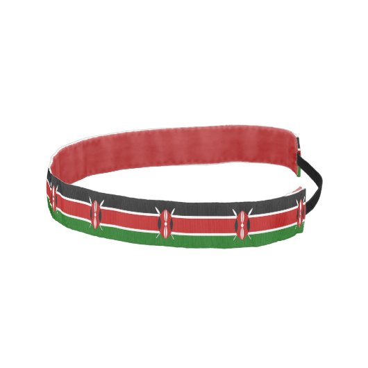 ケニアスリップまたは滑ること国旗を持つノーヘッドバンド アスレチックヘッドバンド (右)