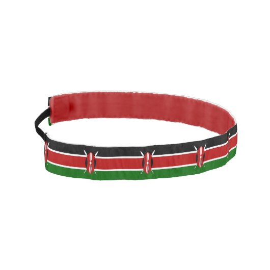 ケニアスリップまたは滑ること国旗を持つノーヘッドバンド アスレチックヘッドバンド (左)