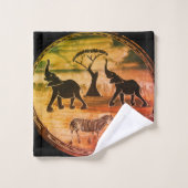 ケニアゾウとゼブラの移住 バスタオルセット