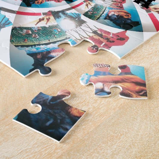 ケニアタペストリー万華鏡のように千変万化するパターンアートプリント ジグソーパズル (側面)