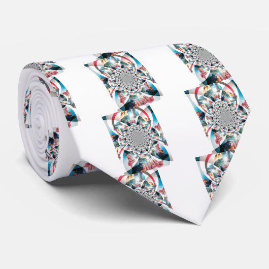 ケニアタペストリー万華鏡のように千変万化するパターンアートプリント ネクタイ (ロール)