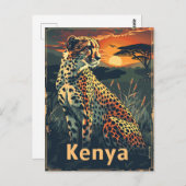 ケニアチエータサンセット ポストカード (正面/裏面)