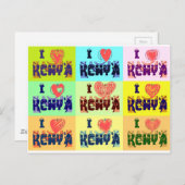 ケニアトラベルお土産ポップ・アートのアートプリント ポストカード (正面/裏面)