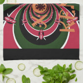 ケニアトラベルギフト – ハグ&キスデザイン キッチンタオル (折り畳み)